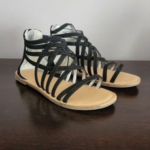 Cat & Jack Gladiator Black Sandals Youth Girls Size 2